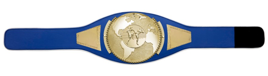 THAI BOXING CHAMPIONSHIP BELT PROGLOBE/G/TBOG - AVAILABLE IN 6+ COLOURS